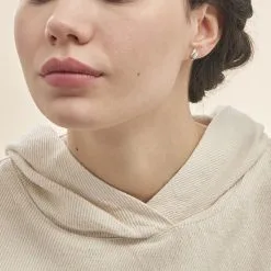 Histoire D'Or Boucles D'oreilles Puces Dolene Or Blanc Diamant -Boucles d'oreilles pendantes Soldes Boutique B3OFBDW028 model0