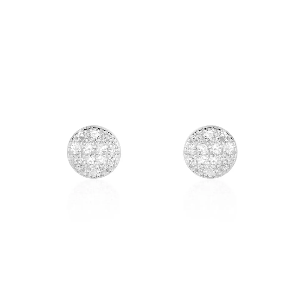 Histoire D'Or Boucles D'oreilles Puces Teani Or Blanc Diamant 1 Histoire D'Or Boucles D'oreilles Puces Teani Or Blanc Diamant