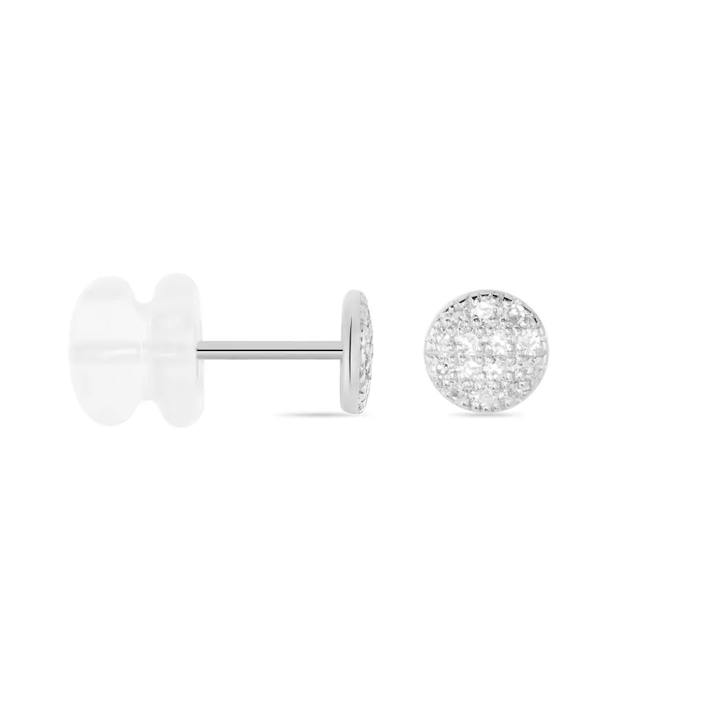Histoire D'Or Boucles D'oreilles Puces Teani Or Blanc Diamant 2 Histoire D'Or Boucles D'oreilles Puces Teani Or Blanc Diamant – Image 2