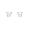Histoire D'Or Boucles D'oreilles Puces Papillon Or Blanc Diamant
