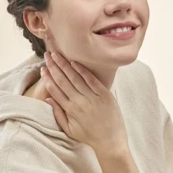 Histoire D'Or Boucles D'oreilles Puces Samy Or Blanc Diamant -Boucles d'oreilles pendantes Soldes Boutique B3OFBDW122 model0