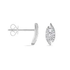 Histoire D'Or Boucles D'oreilles Puces Eternite Or Blanc Diamant 5 Histoire D'Or Boucles D'oreilles Puces Eternite Or Blanc Diamant -Boucles d'oreilles pendantes Soldes Boutique B3OFBDW129 view1