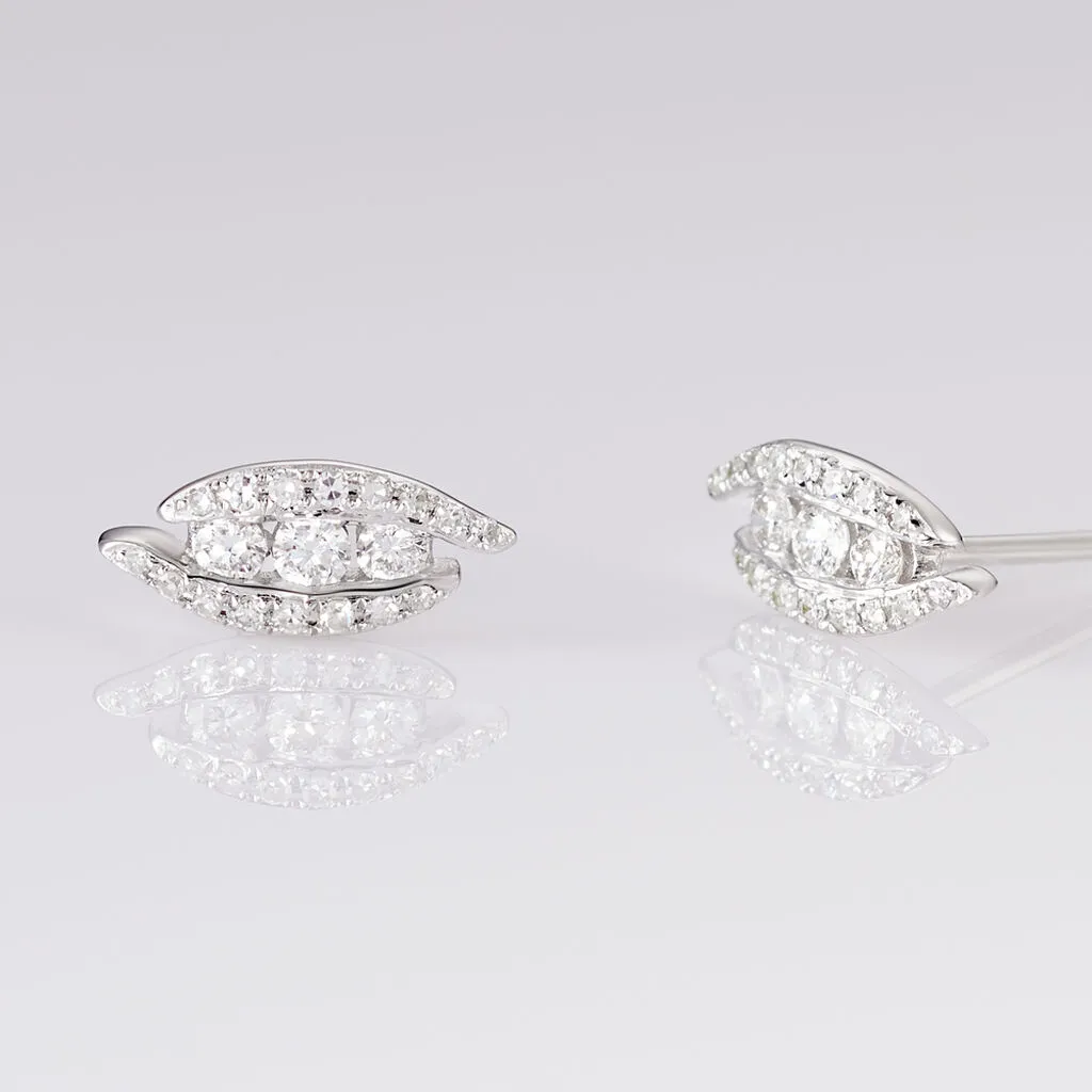 Histoire D'Or Boucles D'oreilles Puces Eternite Or Blanc Diamant 3 Histoire D'Or Boucles D'oreilles Puces Eternite Or Blanc Diamant – Image 3