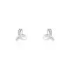 Histoire D'Or Boucles D'oreilles Puces Volute Or Blanc Diamant