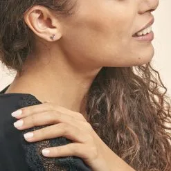 Histoire D'Or Boucles D'oreilles Puces Volute Or Blanc Diamant -Boucles d'oreilles pendantes Soldes Boutique B3OFBDW137 model0