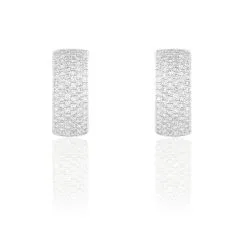 Histoire D'Or Boucles D'oreilles Puces Charlotte Or Blanc Diamant