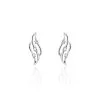 Histoire D'Or Boucles D'oreilles Puces Marnie Or Blanc Diamant