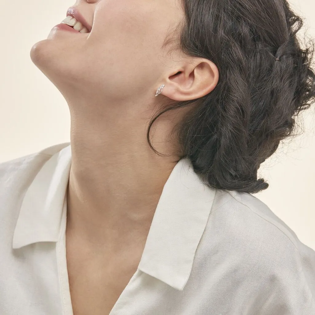 Histoire D'Or Boucles D'oreilles Puces Marnie Or Blanc Diamant 4 Histoire D'Or Boucles D'oreilles Puces Marnie Or Blanc Diamant – Image 4