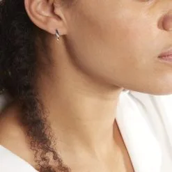 Histoire D'Or Boucles D'oreilles Puces Galya Or Blanc Diamant -Boucles d'oreilles pendantes Soldes Boutique B3OFBDW388 model0