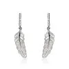 Histoire D'Or Boucles D'oreilles Puces Or Blanc Diamant