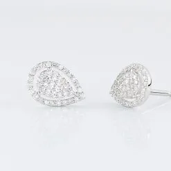 Histoire D'Or Boucles D'oreilles Puces Izia Or Blanc Diamant -Boucles d'oreilles pendantes Soldes Boutique B3OFBDW440 view2