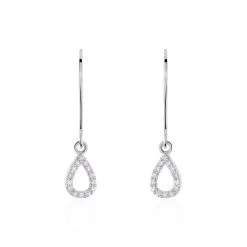 Histoire D'Or Boucles D'oreilles Pendantes Ursela Or Blanc Diamant