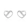 Histoire D'Or Boucles D'oreilles Puces Or Blanc Juliane Diamants