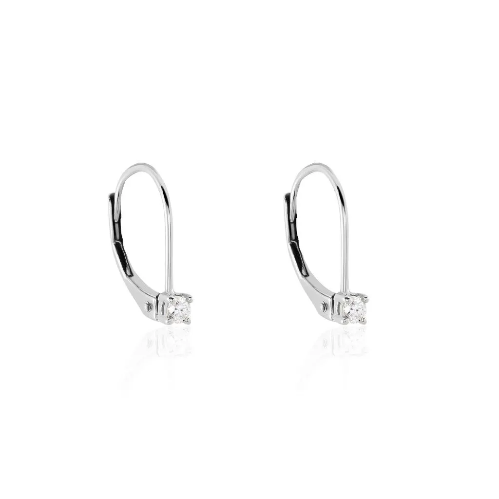 Histoire D'Or Boucles D'oreilles Pendantes Victoria Or Blanc Diamant 1 Histoire D'Or Boucles D'oreilles Pendantes Victoria Or Blanc Diamant