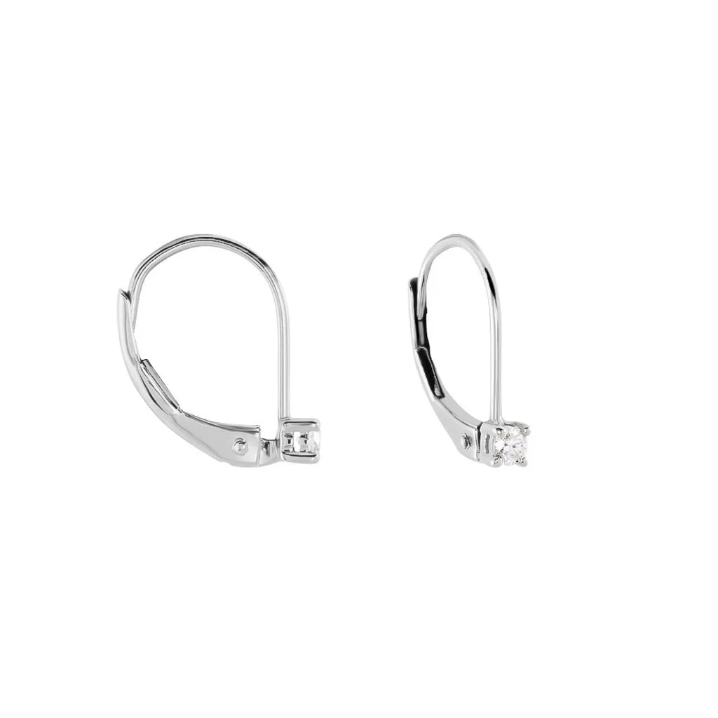 Histoire D'Or Boucles D'oreilles Pendantes Victoria Or Blanc Diamant 2 Histoire D'Or Boucles D'oreilles Pendantes Victoria Or Blanc Diamant – Image 2