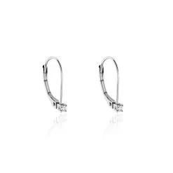 Histoire D'Or Boucles D'oreilles Pendantes Victoria Or Blanc Diamant