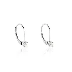 Histoire D'Or Boucles D'oreilles Pendantes Victoria Or Blanc Diamant