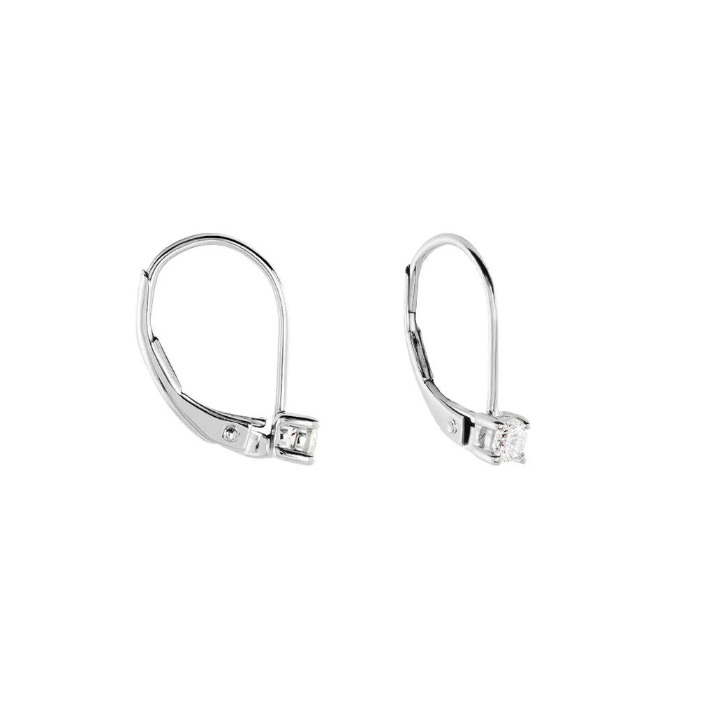 Histoire D'Or Boucles D'oreilles Pendantes Victoria Or Blanc Diamant 2 Histoire D'Or Boucles D'oreilles Pendantes Victoria Or Blanc Diamant – Image 2