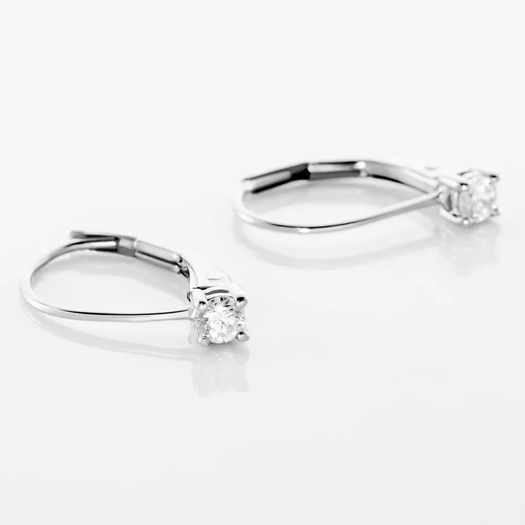 Histoire D'Or Boucles D'oreilles Pendantes Victoria Or Blanc Diamant 3 Histoire D'Or Boucles D'oreilles Pendantes Victoria Or Blanc Diamant – Image 3