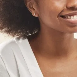 Histoire D'Or Boucles D'oreilles Puces Victoria Or Blanc Diamant -Boucles d'oreilles pendantes Soldes Boutique B3OFBDW801 model0