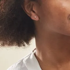 Histoire D'Or Boucles D'oreilles Puces Victoria Or Blanc Diamant -Boucles d'oreilles pendantes Soldes Boutique B3OFBDW803 model0