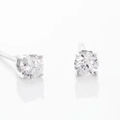 Histoire D'Or Boucles D'oreilles Puces Victoria Or Blanc Diamant 7 Histoire D'Or Boucles D'oreilles Puces Victoria Or Blanc Diamant -Boucles d'oreilles pendantes Soldes Boutique B3OFBDW804 view2