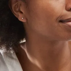 Histoire D'Or Boucles D'oreilles Puces Victoria Or Blanc Diamant -Boucles d'oreilles pendantes Soldes Boutique B3OFBDW805 model0