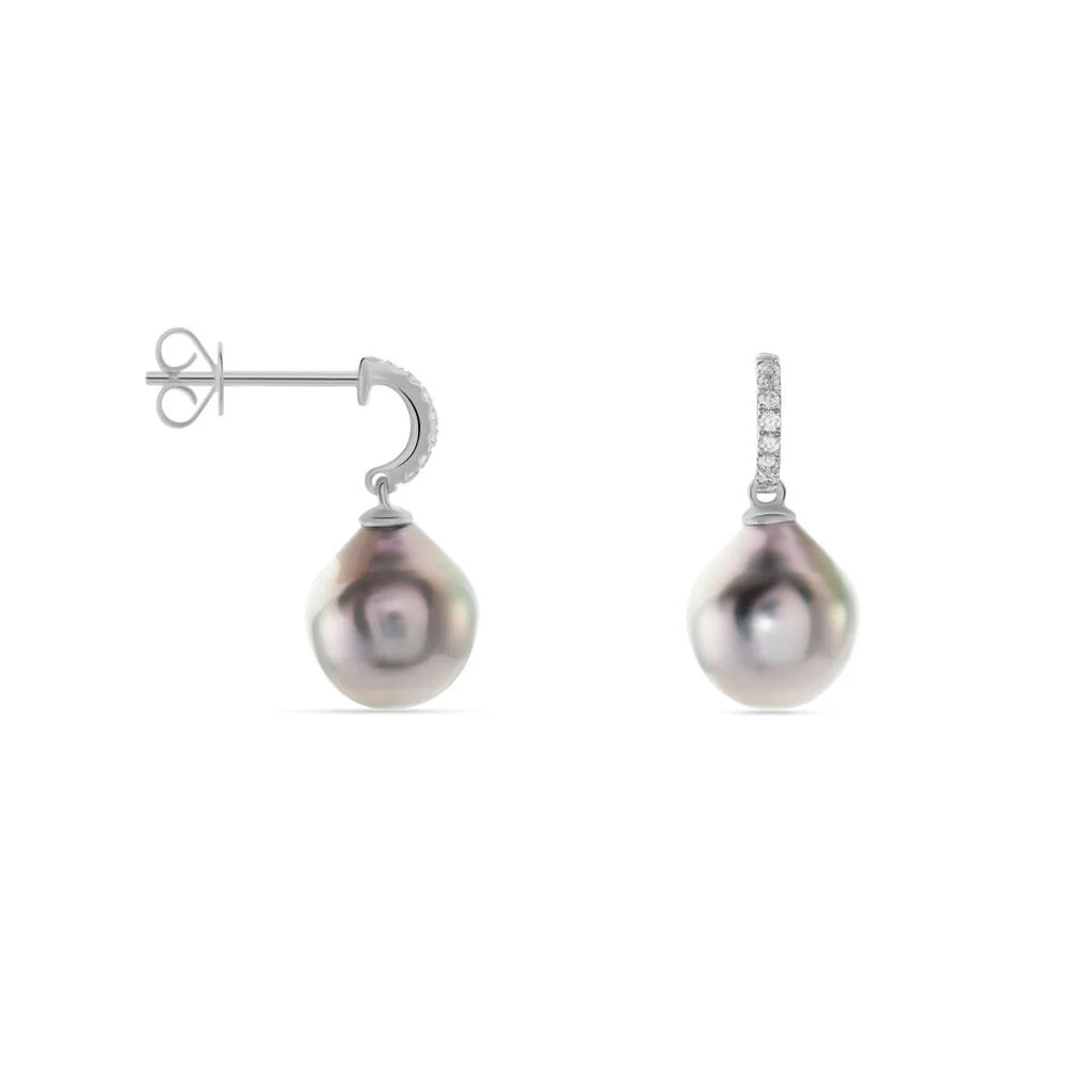 Histoire D'Or Boucles D'oreilles Puces Gatiene Or Blanc Perle De Culture Et Diamant 2 Histoire D'Or Boucles D'oreilles Puces Gatiene Or Blanc Perle De Culture Et Diamant – Image 2