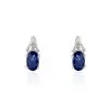 Histoire D'Or Boucles D'oreilles Puces Marie Or Blanc Saphir Et Diamant