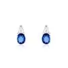 Histoire D'Or Boucles D'oreilles Puces Or Blanc Marie Saphirs Diamants