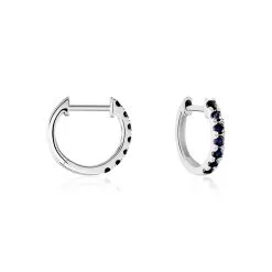 Histoire D'Or Créoles Or Blanc Killian Saphir