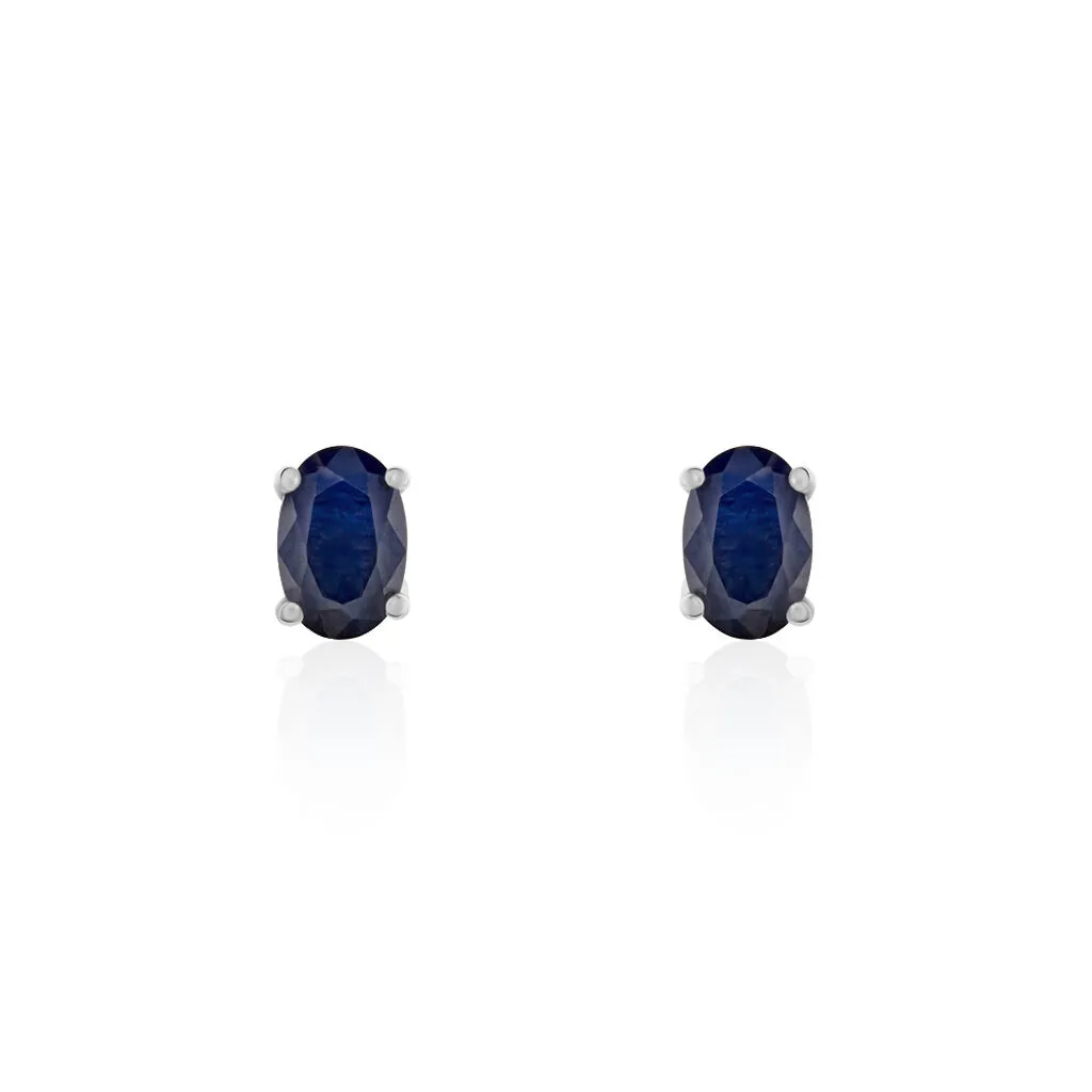 Histoire D'Or Boucles D'oreilles Puces Ovale Or Blanc Saphir 1 Histoire D'Or Boucles D'oreilles Puces Ovale Or Blanc Saphir