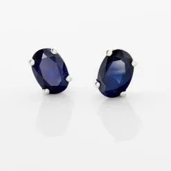 Histoire D'Or Boucles D'oreilles Puces Ovale Or Blanc Saphir 6 Histoire D'Or Boucles D'oreilles Puces Ovale Or Blanc Saphir -Boucles d'oreilles pendantes Soldes Boutique B3OFBSB202 view2