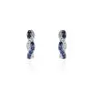 Histoire D'Or Boucles D'oreilles Puces Ligera Or Blanc Saphir Et Diamant