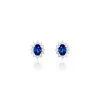 Histoire D'Or Boucles D'oreilles Puces Vladimir Or Blanc Saphir Et Diamant