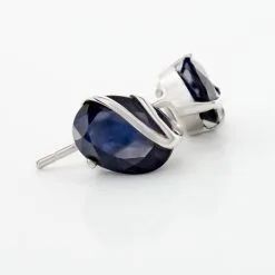 Histoire D'Or Boucles D'oreilles Puces Prudencia Or Blanc Saphir 6 Histoire D'Or Boucles D'oreilles Puces Prudencia Or Blanc Saphir -Boucles d'oreilles pendantes Soldes Boutique B3OFBSN003 view2