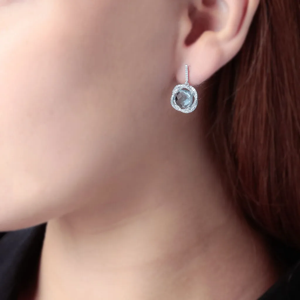 Histoire D'Or Boucles D'oreilles Puces Marie-jacqueline Or Blanc Topaze Et Diamant 4 Histoire D'Or Boucles D'oreilles Puces Marie-jacqueline Or Blanc Topaze Et Diamant – Image 4