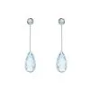Histoire D'Or Boucles D'oreilles Pendantes Dennis Or Blanc Topaze
