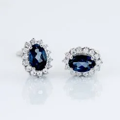 Histoire D'Or Boucles D'oreilles Or Blanc Quintilla Topazes London Blue Et Oxydes -Boucles d'oreilles pendantes Soldes Boutique B3OFBTB547 view2