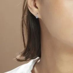 Histoire D'Or Boucles D'oreilles Or Blanc Clothilde Topazes Oxydes -Boucles d'oreilles pendantes Soldes Boutique B3OFBTB548 model0