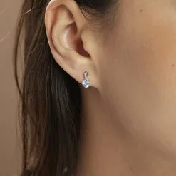 Histoire D'Or Boucles D'oreilles Or Blanc Clothilde Topazes Oxydes -Boucles d'oreilles pendantes Soldes Boutique B3OFBTB548 model1