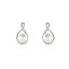 Histoire D'Or Boucles D'oreilles Davy Or Blanc Perle De Culture Oxyde