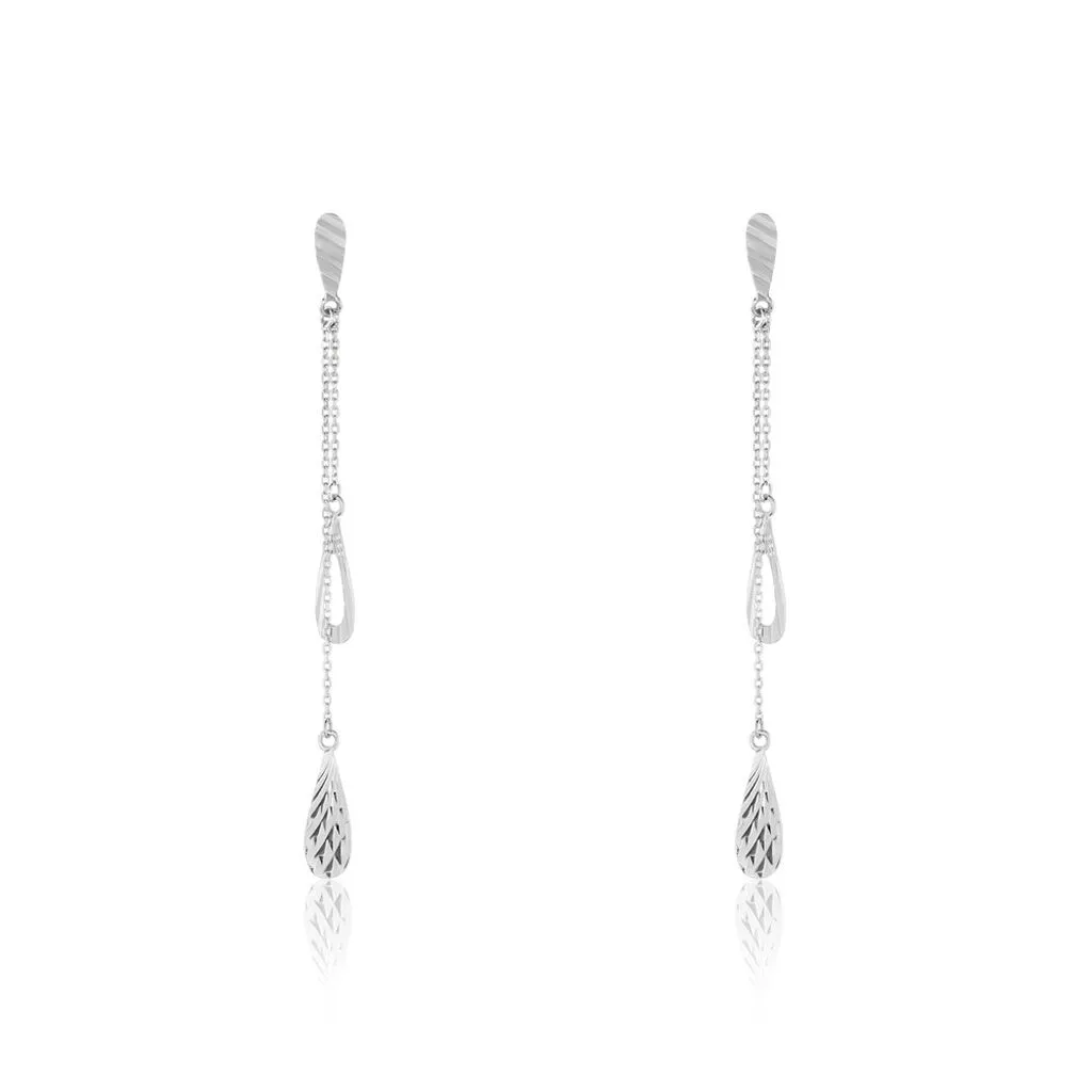 Histoire D'Or Boucles D'oreilles Pendantes Anila Gouttes Or Blanc 1 Histoire D'Or Boucles D'oreilles Pendantes Anila Gouttes Or Blanc