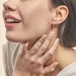 Histoire D'Or Créoles Shalana Or Blanc 9 Histoire D'Or Créoles Shalana Or Blanc -Boucles d'oreilles pendantes Soldes Boutique B3OFBW0074 model0