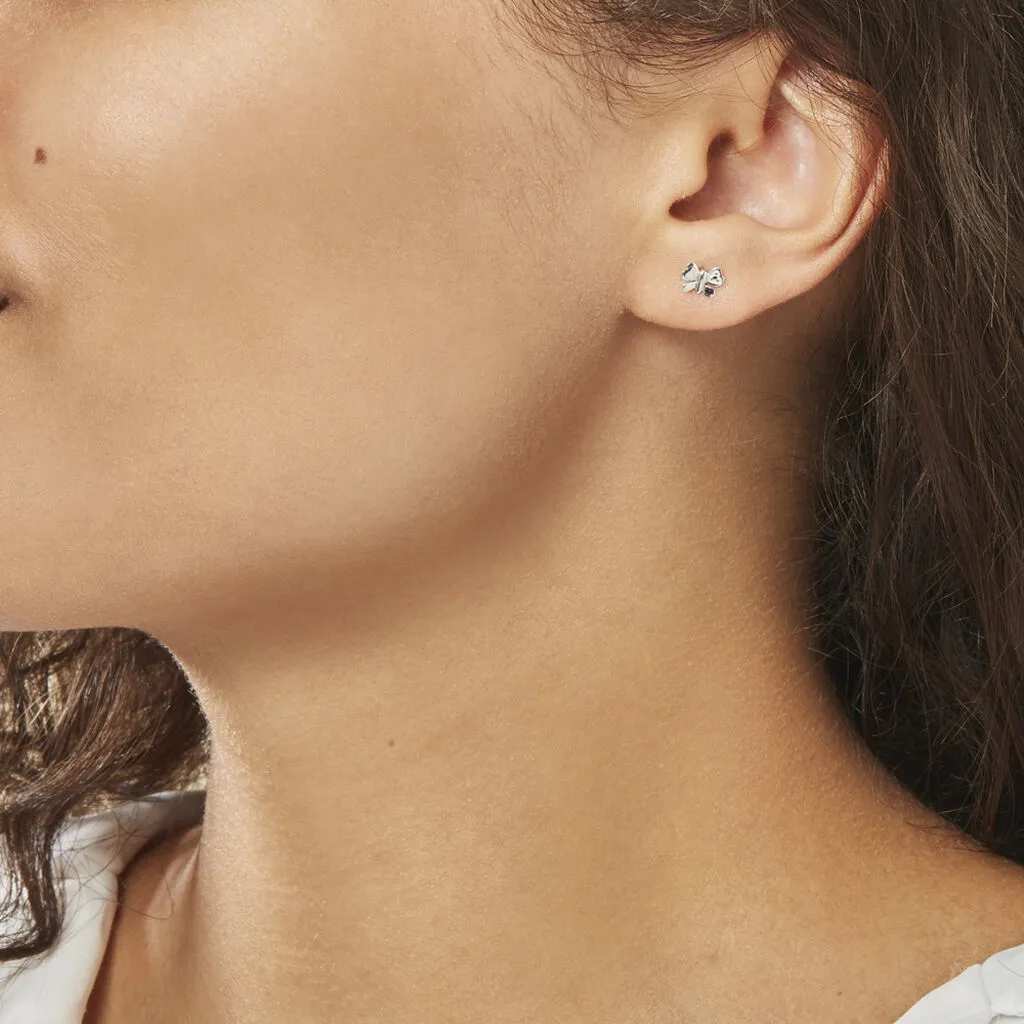 Histoire D'Or Boucles D'oreilles Puces Bartholomee Papillon Or Blanc 4 Histoire D'Or Boucles D'oreilles Puces Bartholomee Papillon Or Blanc – Image 4
