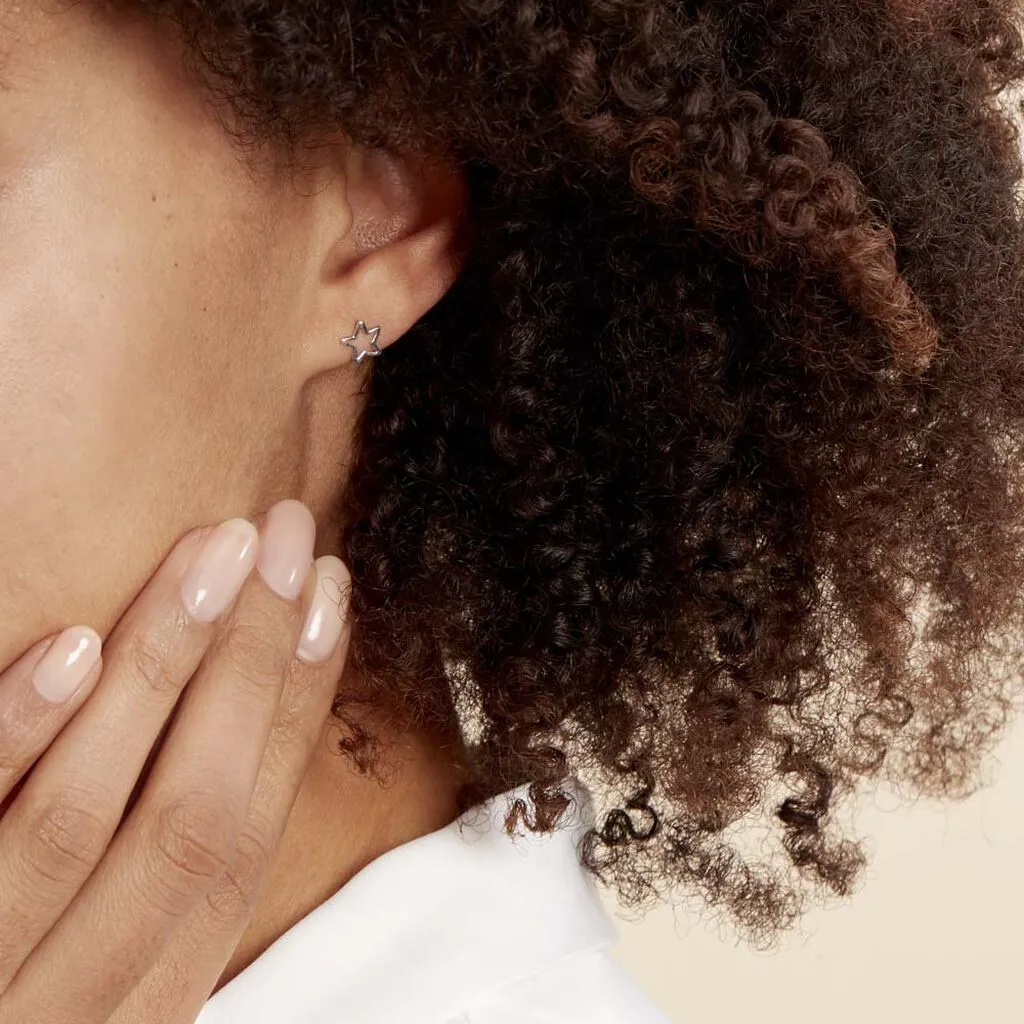 Histoire D'Or Boucles D'oreilles Puces Alphonsine Etoile De Mer Or Blanc 4 Histoire D'Or Boucles D'oreilles Puces Alphonsine Etoile De Mer Or Blanc – Image 4