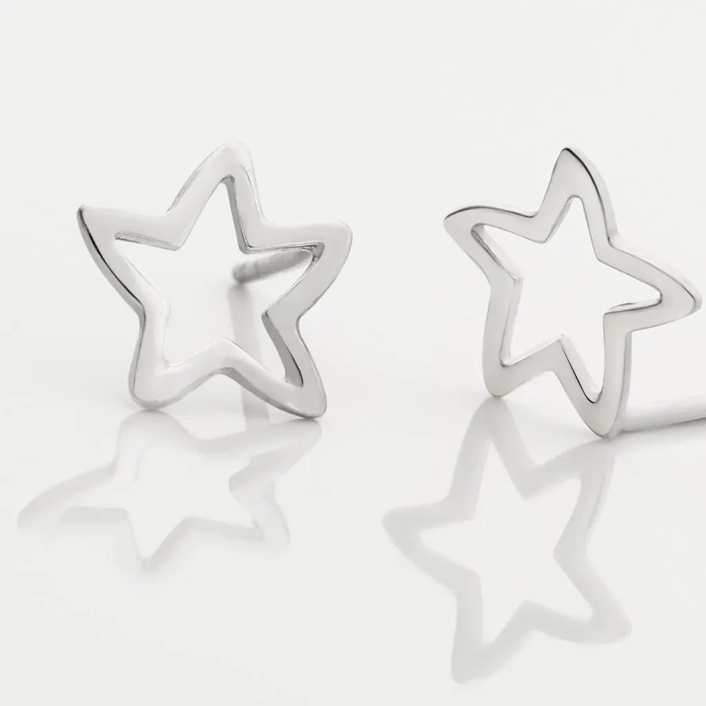 Histoire D'Or Boucles D'oreilles Puces Alphonsine Etoile De Mer Or Blanc 3 Histoire D'Or Boucles D'oreilles Puces Alphonsine Etoile De Mer Or Blanc – Image 3