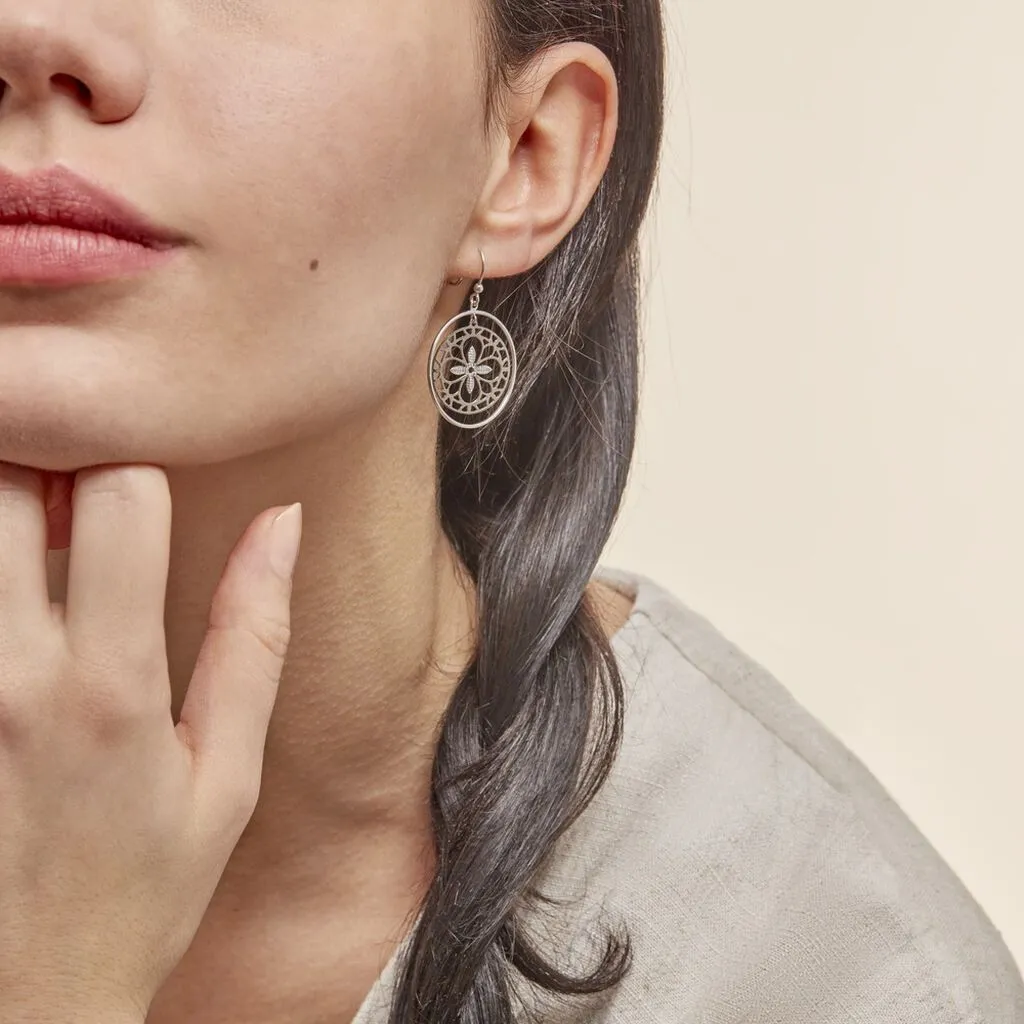 Histoire D'Or Boucles D'oreilles Puces Trefle Or Blanc 4 Histoire D'Or Boucles D'oreilles Puces Trefle Or Blanc – Image 4