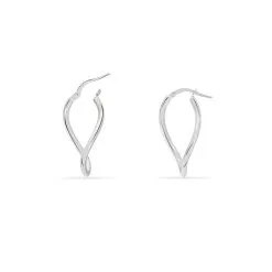Histoire D'Or Créoles Hellen Or Blanc -Boucles d'oreilles pendantes Soldes Boutique B3OFBW0200 view3
