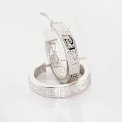 Histoire D'Or Créoles Ugenie Or Blanc 6 Histoire D'Or Créoles Ugenie Or Blanc -Boucles d'oreilles pendantes Soldes Boutique B3OFBW0202 view2